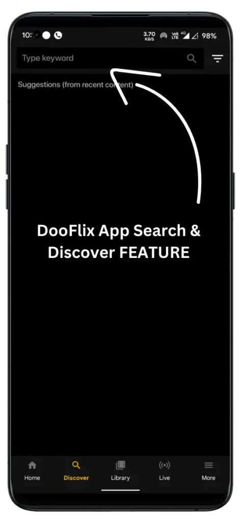 dooflix search and discover feature